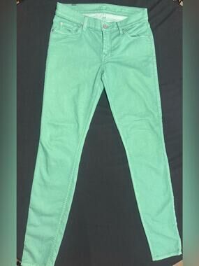 7 For All Mankind Mint Green Skinny Jeans